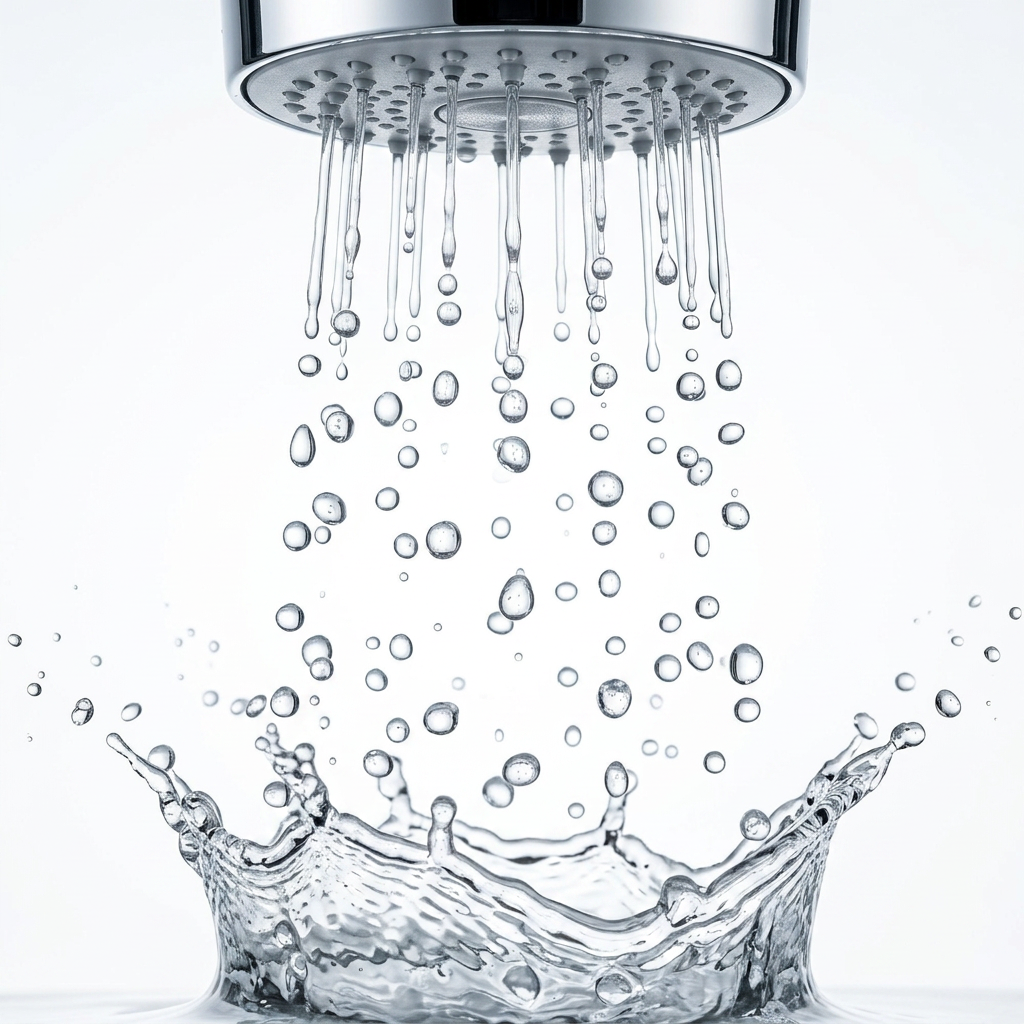 Water drops on skin